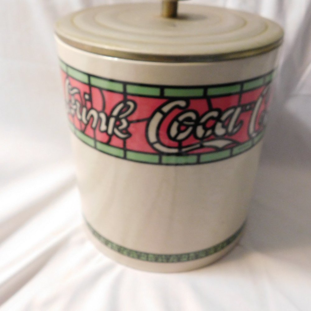 Vintage Coca-Cola Ice Bucket with Lid 1970's Retro